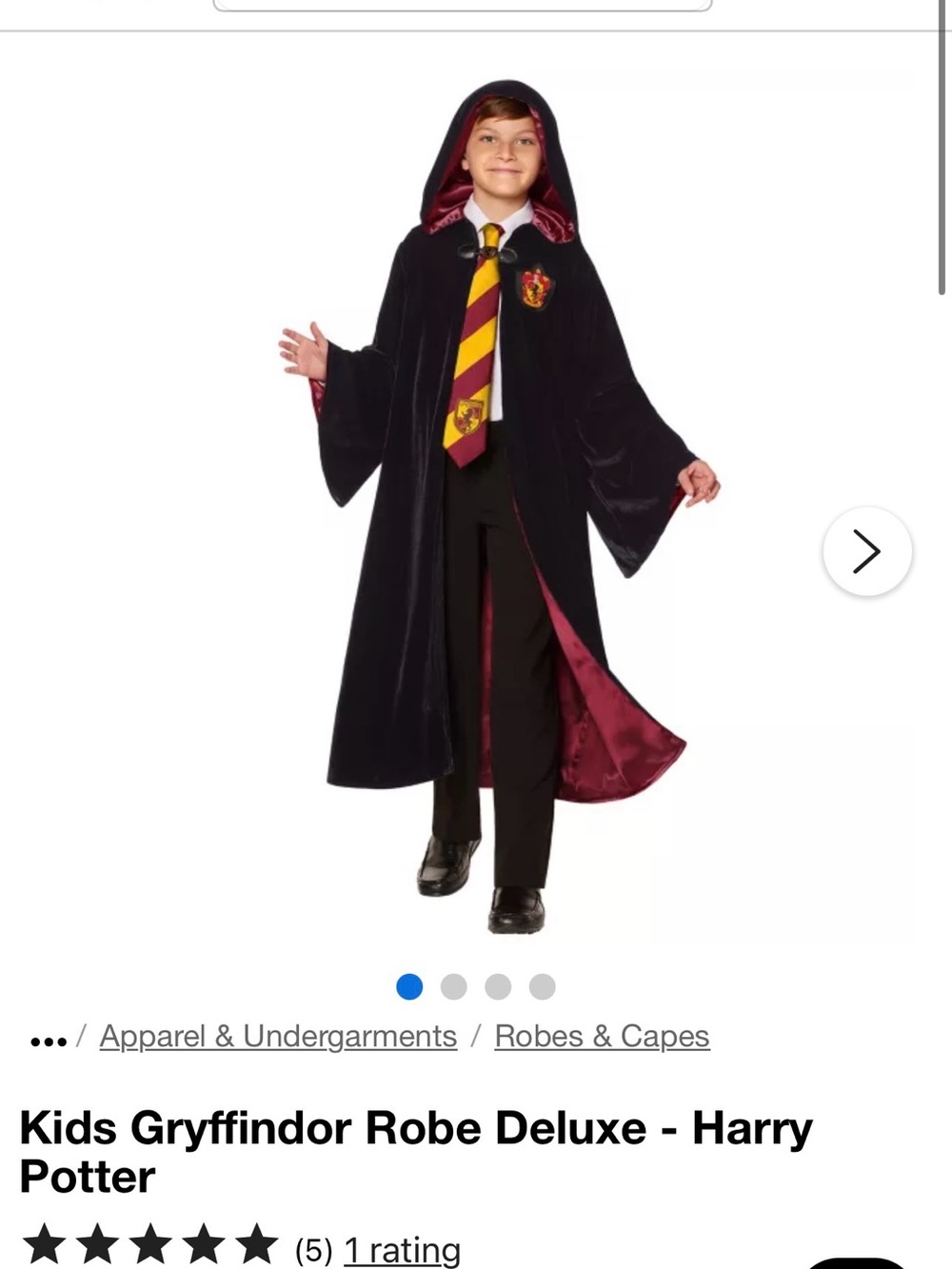 Kids Gryffindor Robe Deluxe - Harry
Potter - Picture 7 of 7